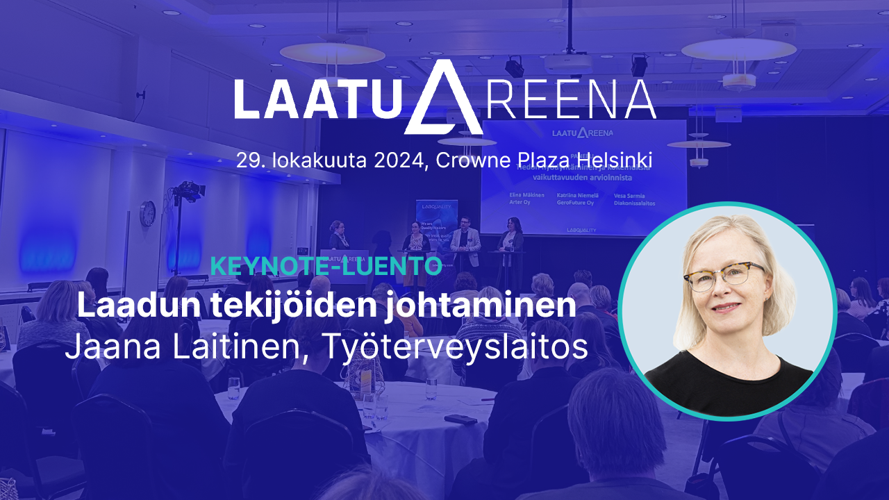 TTL:n Jaana Laitinen pitää LaatuAreenan keynote-luennon